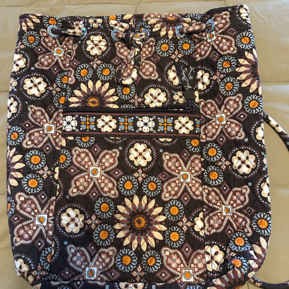 Vera Bradley Blue and Orange Floral Backpack